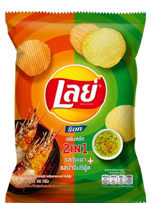 Potato Chips – 2 in 1 Grilled Prawn & Seafood Sauce Flavour – LAY’S