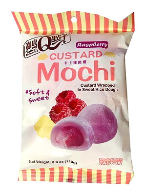 Custard Mochi – Raspberry 110g (bag) – Q BRAND 