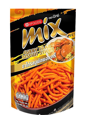 MIX Biscuit Sticks – Crab Curry Flavour 50g – V-FOODS 