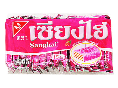 Cream Wafers - Strawberry Flavour - SANGHAI
