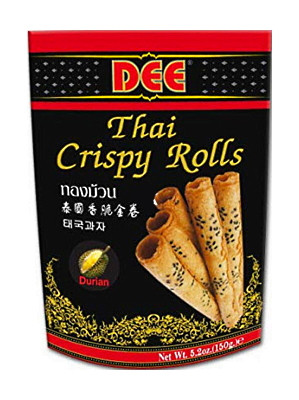 Thai Crispy Rolls (Thong Muan) - Durian Flavour - DEE