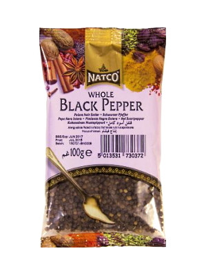 Whole Black Pepper 100g (refill) - NATCO