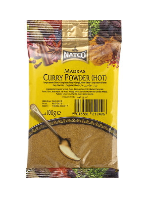 Hot Madras Curry Powder 100g (refill) - NATCO