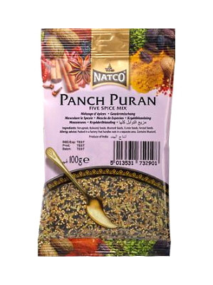  Indian Five Spice Mix (Panch Puran) 100g (refill) - NATCO  