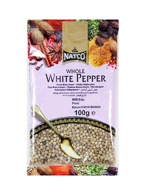 Whole White Pepper 100g (refill) - NATCO