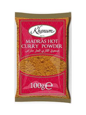 Madras HOT Curry Powder 100g - KHANUM