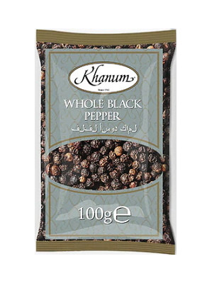 Whole Black Pepper 100g - KHANUM