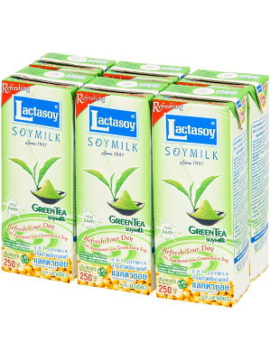 Sweetened Soy Milk - Green Tea Flavour - LACTASOY