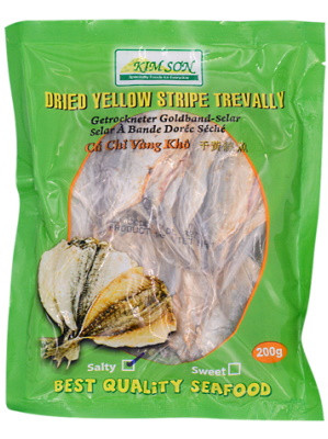 Dried Yellow Stripe Trevally (salted) 200g - KIM SON