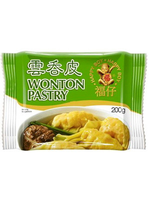 Won Ton Wrappers (for soup) 60x200g - HAPPY BOY