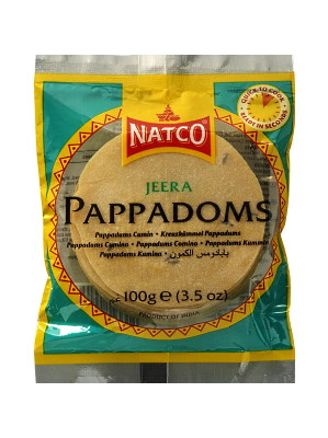 Mini Pappadoms - Jeera - NATCO