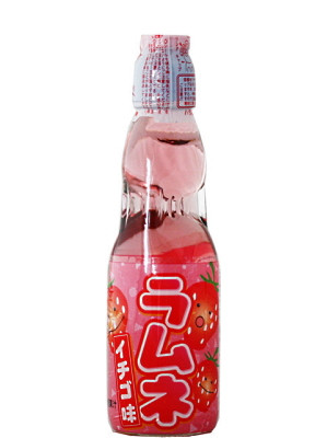 RAMUNE Carbonated Soft Drink - Strawberry Flavour - HATA