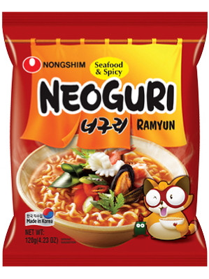  Instant Noodle Soup Neoguri Ramyun - Seafood & Spicy - NONG SHIM  