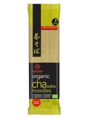 Organic Cha Soba (Green Tea) Noodles - HAKUBAKU
