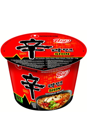  Instant Noodle Soup Shin BIG BOWL - Hot & Spicy - NONG SHIM  