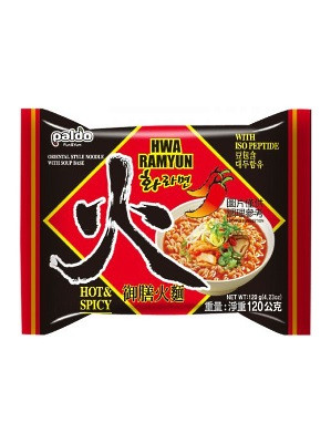 HWA RAMYUM Hot & Spicy Flavour Instant Noodles - PALDO