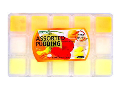 Assorted (Mango, Lychee, Melon) Puddings with Coconut Gel - COCON