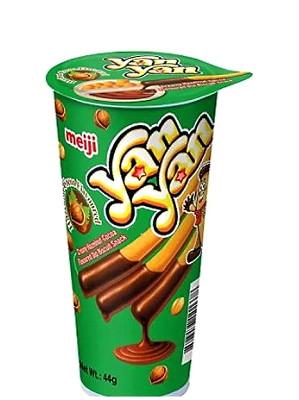 YAN YAN Choco-Hazelnut Dip Biscuit Snack - MEIJI