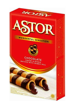 ASTOR Filled Wafer Roll - Chocolate 40g - MAYORA