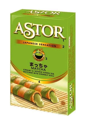 ASTOR Filled Wafer Roll - Matcha 40g - MAYORA
