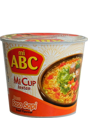 Instant CUP Noodles - Baso Sapi (Beef) Flavour - ABC