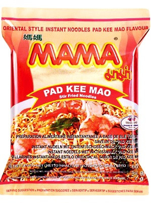 Instant Noodles - Pad Kee Mao Flavour 30x60g - MAMA 