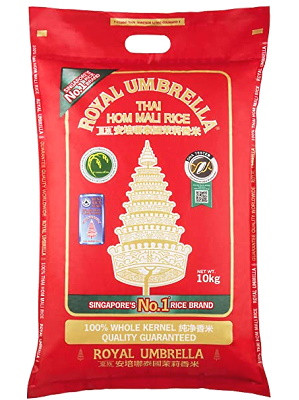 Thai Jasmine Rice 10kg - ROYAL UMBRELLA