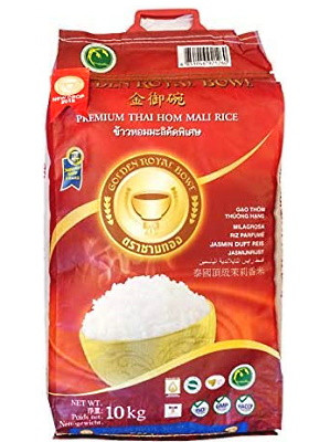Premium Thai Hom Mali Rice 10kg - GOLDEN ROYAL BOWL