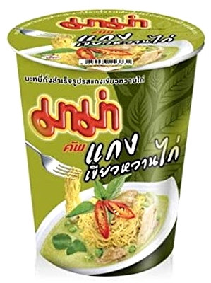 Cup Instant Noodles – Green Curry Flavour – MAMA 