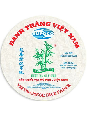 Vietnamese Rice Paper 22cm - BAMBOO TREE 