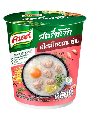 Instant CUP Rice Porridge – Samyan Moo Deng Flavour – KNORR 