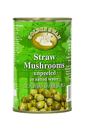Straw Mushrooms in Brine 24x425g - GOLDEN SWAN