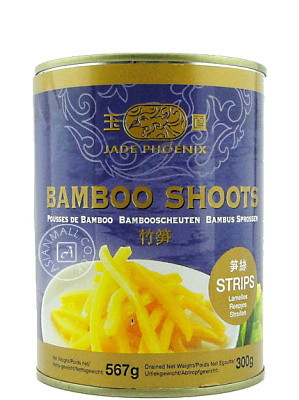 Bamboo Shoot Strips in Water 24x567g - JADE PHOENIX