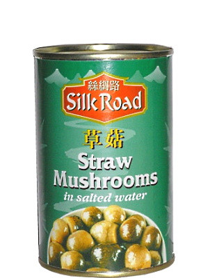 Straw Mushrooms in Salted Water 24x425g - SILK ROAD