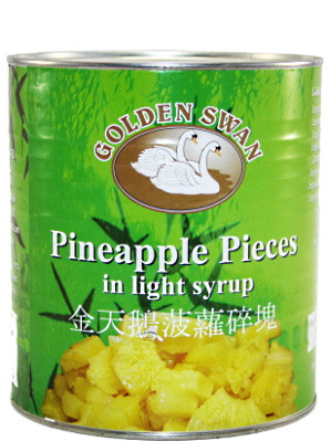 Pineapple Pieces in Light Syrup 850g - SILK ROAD/GOLDEN SWAN
