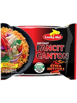   Instant Pancit Canton - Hot Chilli Flavour - LUCKY ME  