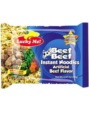 Instant Noodles - Beef Flavour - LUCKY ME