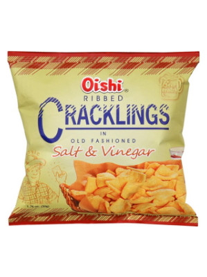 RIBBED CRACKLINGS Salt & Vinegar Flavour Wheat Snack - OISHI
