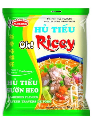 Oh! Ricey Instant Noodles - Spareribs Flavour - ACECOOK  