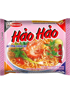 Hao Hao Instant Noodles - Sour-Hot Shrimp Flavour - ACECOOK