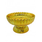 Ceremonial Plastic Bowl (Khantoke) - Gold - 18cm diameter 
